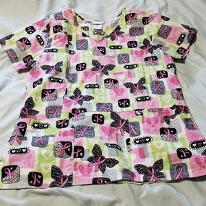 Scrubstar pink top